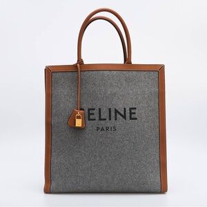 Celine Grey Vertical Cabas Tote Bag